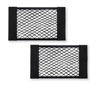 2 Pcs Black Magic Adhesive Mesh Cargo Net Elastic String Net Mesh Net Pouch, Car Boot Organiser Storage, Car Boot Van Storage Solutions Accessories for Storing Phone/Water Bottle/Toiletry