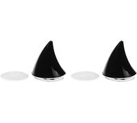 2 Pcs Black Motorbike Helmet Horns / Cat Ears Corner Decoration Soft Suction Cup Paste Type Motorbike Helmet Conversion Accessories Helmet Decoration, Helmets