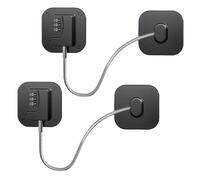 2 PCS Black Password Fridge Lock with Strong Adhesive, Square Digital Fridge Locks for Children and Fridge Locks for Adults No Drilling for Freezer Door File Drawer Cabinet Cupboard Windows