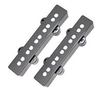 2 Pcs Black Plastic 10 Hole Open Type 5 String Pickup Covers for JB Bass