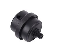 2 Pcs Black Plastic Air Compressor Intake Filter Durable Sound Muffler Silencer as Compressor Accessories Filters Thread 1/4"PT 12mm