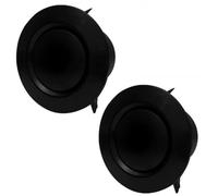 2 Pcs Black Plastic Round Air Vent Cover for Walls,Adjustable | Internal & External Vent Covers | Easy Installation | Air Conditioning Soffit Ventilation Grilles Outdoor Intake(150mm)