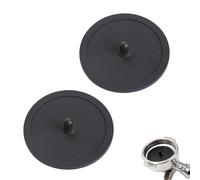 2 Pcs Black Rubber Blind Filter Backflush Disk, 50MM Coffee Machine Cleaning Disc for Espresso Machine, Coffee Maker