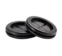 2 Pcs Black Solid Round Synthetic Rubber Gasket Drilling, Double-Sided Drill Hole Plug Ring Grommet 63/65/70/80/90mm for Firewall Cable and Wire Protection(70mm)