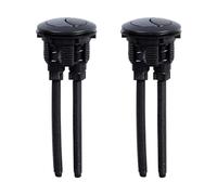 2 Pcs Black Toilet Flush Button, 38mm Toilet Flush Button Replacement, Round Head Toilet Flush Button, Dual Toilet Flush Button for Bathroom Toilet Water Tank Repair