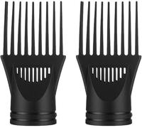 2 Pcs Black Universal Hair Dryer Diffusers, Professional Wind Blow Cover Comb Attachment Wind Blow Dryer Brush Hair Dryers Nozzles for Barber Shop Hair Salon Blow Dryer Attachment