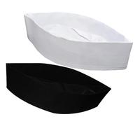 2 Pcs Black & White Islamic Hat Men Egyptian Kufi Kofi Koofi Fabric Mens Headwear Topi Imam El Shaarawy Cap Plain Prayer Muslim Egypt Arab Arabian Islam Mens Sha'rawi Worship Soft Comfortable