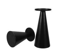 2 Pcs Black Wrought Iron Candle Holder Centerpiece for Tables