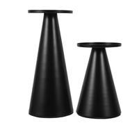 2 Pcs Black Wrought Iron Candlestick Holder Centrepiece 13.5cm