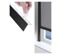 2 Pcs Blackout PVC Light Blocking Strips,L Shaped Window Side Shading Strip,Side Tracks for Cordless Blackout Shades,Roller Edge Gap Blocker Rail(Black,40in/101.6cm)