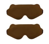 2 Pcs Blackout Sleep Mask, 0 Pressure Sleep Mask, for Both Men and Women, with Adjustable Straps, Super Soft and Comfortable, Suitable for Lunch Breaks, Relaxation-Coffee