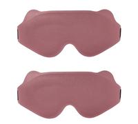 2 Pcs Blackout Sleep Mask, 0 Pressure Sleep Mask, for Both Men and Women, with Adjustable Straps, Super Soft and Comfortable, Suitable for Lunch Breaks, Relaxation-Pink