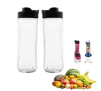 2 PCS Blender Bottle with Lid,Durable Smoothie Blender,Blenders for Kitchen with Lid,Blenders Smoothie Maker Suitable for Mixing Ice Fuits Vegetables Nuts in The Kitchen