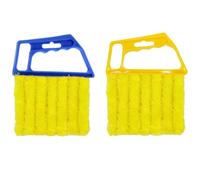2 PCS Blind Cleaner Reusable Window Blind Duster Brush Washable Vent Venetian Blind Cleaner Tool with 7 Roller System for Venetian Blinds Air Conditioner Car AC