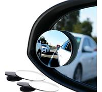 2 Pcs Blind Spot Mirrors,Adjustable 360° Rotating Sway HD Glass Convex Round Wide Angle Mirror,Maximize RearView,Universal,Waterproof & Frameless,Fit for Cars, SUVs & Trucks Traffic Safety