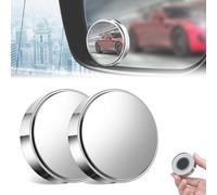 2 Pcs Blind Spot Mirrors for Cars for Jaguar XK XK8 XKR XE XF XJ XFL, Suction Cup Car Convex Blind Spot Mirror, Large Vision, 360 Degree Rotation,A/Silver