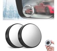 2 Pcs Blind Spot Mirrors for Cars for Nissan Qashqai Juke Kicks Silvia 300ZX 350Z, Suction Cup Car Convex Blind Spot Mirror, Large Vision, 360 Degree Rotation,B/Black