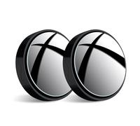 2 Pcs Blind Spot Mirrors for Mazda MX-5 MX5 Miata Roadster (Type ND NC NB NB-FL NA) 1989-2024 Round Frameless HD Glass Convex Mirror RearView Adjustable Wide Angle Mirror,Black