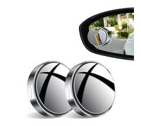 2 Pcs Blind Spot Mirrors for Suzuki Ciaz Swace Kizashi Samurai Jimny Ignis SX4 Vitara Blind Spot Side Mirror 360° Rotatable Round Curved Convex Wide Angle Mirror,Silver