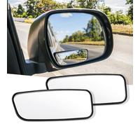 2 Pcs Blind Spot Mirrors,Rectangle Sway Adjustable HD Glass Convex Mirror ABS Housing,Wide Angle Rearview Blindspot Car Mirror Maximize Rear View Universal for Car SUV Trucks Traffic Safety