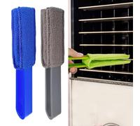 2 Pcs Blinds Duster, Removable Dual Head Blinds Cleaning Tool,Microfiber Duster 2 Pronged Washable Duster,Blinds Cleaner Duster for Window Blinds, Air Conditioner Vents, Fans, Car Vents (Blue,Grey)