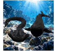 2 Pcs Bloop Sea Monster 3D Printed Flexible Articulated Fidget(Black)