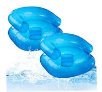 2 PCS Blow up Chair for Kids 27.5x27.5x17.2 in Blue Sequin Style Inflatable Sofa Chair for Boys Girls 200 Pounds Bearing Capacity Portable Inflatable Couch for Camping, Beach, Pool Blow up Couch