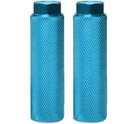 2 Pcs Blue Amotor Bike Pegs Aluminum Alloy Anti-Skid Lead Foot Bike Pegs BMX Pegs for Mountain Bike Cycling Rear Stunt Pegs Fit 3/8 inch Axles Bike Pegs Accessories
