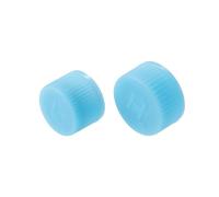 2 Pcs Blue Replacement Valve Caps for Car Air Conditioning, Leakproof R134a AC System Charging Port Caps Valves Engine Cooling and Climate Control(High and Low Pressure)