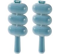 2 Pcs Blue Rice Ball Maker Shake Lunch Maker Mould Rice Ball Shaker Rice Ball Mold Rice Ball Shaped Kitchen Tools and Home DIY Making Kit Sushi Plates,DIY Sushi Shake Rice Ball Mold