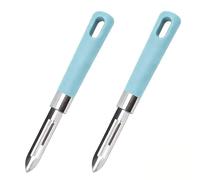2 Pcs Blue Set Vegetable Peeler & Potato Peeler for Potatoes, Carrots, Cucumbers, Apples - Durable Stainless Steel Blade with Non-Slip Grip