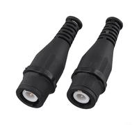 2 PCS BNC Male Adapter Q9 Assembly Connector Set with Gold-Plated All-Copper Contacts and ABS Shell for Oscilloscopes, Video Cameras, Splitters & Monitors