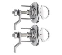 2 Pcs Boat Cam Latch, 316 Stainless Steel Marine Flush Lift Handle Lock | Red Status Indicator, 1-1/4 to 2-3/4 in Adjustment, 3mm Compression, for Yacht Deck, Cabin, Storage Cabinet