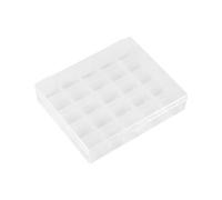 2 PCS Bobbin Box, Transparent Machine Bobbin Organizer Sewing Craft Plastic Case Storage 25 Slots Empty Spools Box for Sewing DIY Embroidery Accessories Household Tools