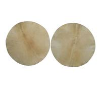 2 Pcs Bodhran Drum Goat Skin Natural - Irish Bodhran Djembe Hand Drum Native Frame & Shamanic Snare & African Traditional Frame Drum Heads Shaved (2 Pcs - 18 Inches)