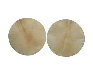 2 Pcs Bodhran Drum Goat Skin Natural - Irish Bodhran Djembe Hand Drum Native Frame & Shamanic Snare & African Traditional Frame Drum Heads Shaved (2 Pcs - 32 Inches)