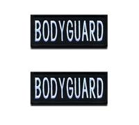 2 Pcs Bodyguard Dog Harness/Vest Patch Tactical Military Funny Service Dog Patch Hook and Loop Embroidery Fastener Emblem - Emotional Animals Support Patch for Work Dog Guide Dog Etc.