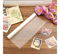 2 Pcs BOPP Holographic Precoated Film 8.6x196.8in Clear Matte Pattern Waterproof Scratch-Proof Thermal Laminating Film Roll Compatible with Laminators for Adding Sparkle to Cards, Photos, DIY Crafts