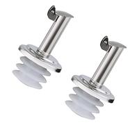 2 Pcs Bottle Pourers Stainless Steel Wine Pourers Oil Vinegar Dispenser Stoppers with Dust Cover Cap for Wine Liquor Olive Oil Syrup Vinegar Bottles