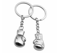 2 PCS Boxing Gloves Pendant Keychain Metal Chic Boxing Glove Keychains，Christmas/Birthday/Valentine's Day Gift for Men and Women