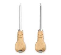2 PCS Bradawl Tool for Wood - Heavy Duty Awl Tool with Wooden Handle, Bradle Tool for Leather, Fabric & Carpentry - Manual Punch Tool for Woodworking, DIY, Crafts & Carpenter Tools
