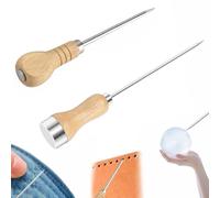 2 Pcs Bradawl Tool for Wood, Wood Tools Bradle Tool, Ice Picks with Safety Wooden Handle Kitchen Braddle Tools, Versatile for Home Sewing Tools Accessories DIY Projects Leather Crafting Woodworking