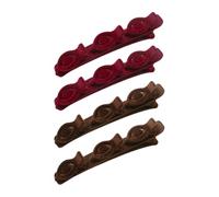 2 Pcs Braided Hair Clips For Women And Girls Double Layer Hairs Clip Flocking Hair Styling Clips Easy To Use Braided For Women And Girls Easy To Use Styling