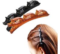 2 Pcs Braided Hair Clips for Women,Multi Clip Hair Barrette,Hair Sectioning Clips,Duckbill Clip Hair Barrettes for Women Styling Sectioning,Clips and Barrettes for Professional Salon Hair Accessories
