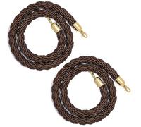 2 Pcs Braided Hemp Rope Barriers, Crowd Control Barriers Rope For Movie Theaters Grand Openings Wedding Celebrations, Rope For Divider Pole(Color 6,L 180cm)