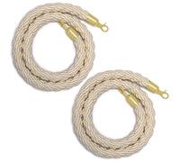 2 Pcs Braided Hemp Rope Barriers, Crowd Control Barriers Rope For Movie Theaters Grand Openings Wedding Celebrations, Rope For Divider Pole(Color 3,L 300cm)