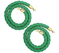 2 Pcs Braided Hemp Rope Barriers, Crowd Control Barriers Rope For Movie Theaters Grand Openings Wedding Celebrations, Rope For Divider Pole(Color 4,L 180cm)