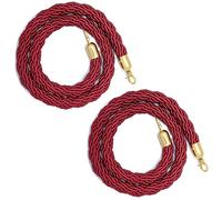 2 Pcs Braided Hemp Rope Barriers, Crowd Control Barriers Rope For Movie Theaters Grand Openings Wedding Celebrations, Rope For Divider Pole(Color 10,L 250cm)