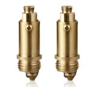 2 Pcs Brass Bathroom Sink Stopper, Click Clack Drain Plug with Copper Core, Universal Slotted Pop-Up Replacement for Basin & Bathtub, Durable Spring-Loaded Waste Fitting