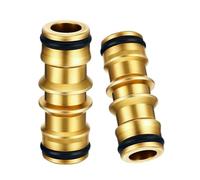 2 PCS Brass Double Male Hose Connectors, Garden Hose Tap Double Male Hoses End Connector, Hoses Pipe Connectors for Outdoor Faucets, Irrigation Systems, Car Wash & Watering Equipment